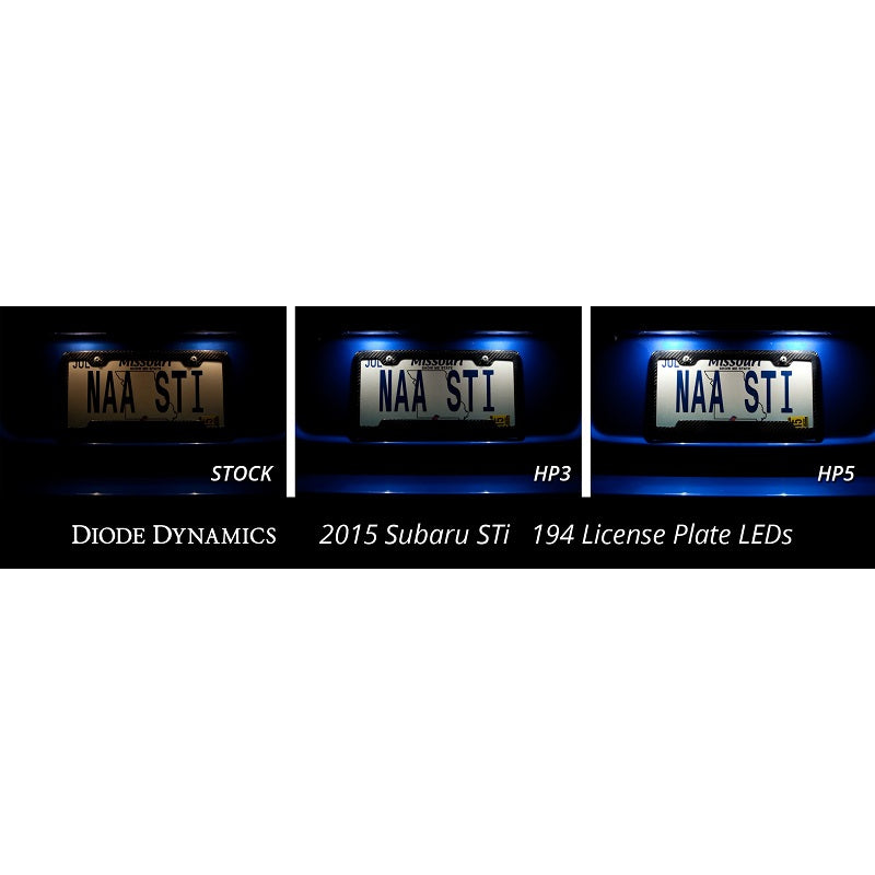 Diode Dynamics 02-24 WRX / 04-21 STI License Plate LED Bulbs Pair 194 | DD-LIC-PLT