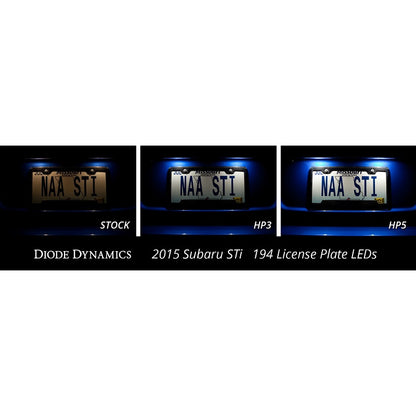 Diode Dynamics 02-24 WRX / 04-21 STI License Plate LED Bulbs Pair 194 | DD-LIC-PLT