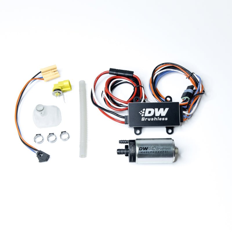 DeatschWerks 440lph In - Tank Brushless Fuel Pump w/ 9 - 0904 Instl Kit + C102 Controller Mazda RX - 8 2004 - 2008 | dwk9 - 441 - C102 - 0904 - JDMuscleFuel Pumps and Accessoriesdwk9-441-C102-0904