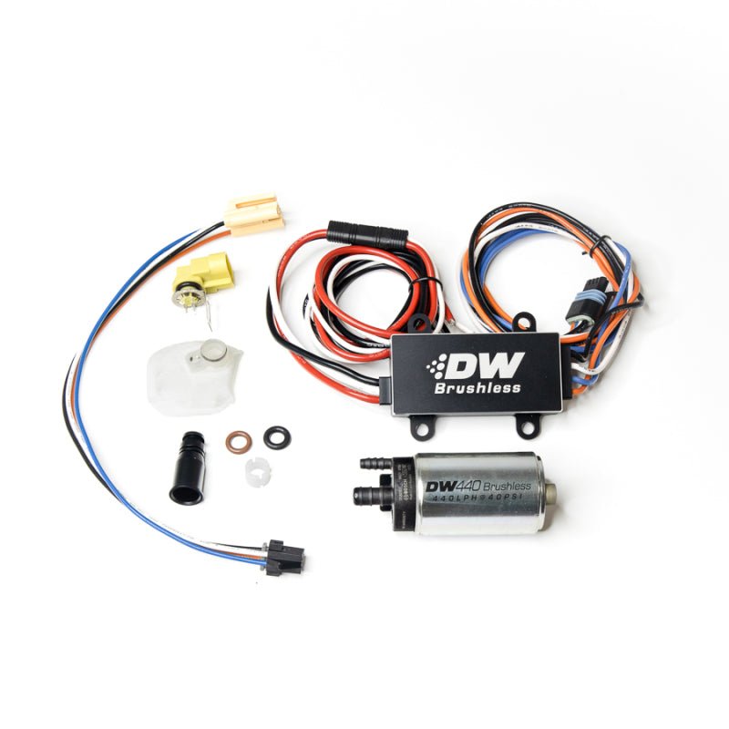 DeatschWerks DW440 440lph Brushless Fuel Pump w/ PWM Controller And Install Kit 08 - 14 WRX - JDMuscleNon - Categorizeddwk9-441-C103-0910