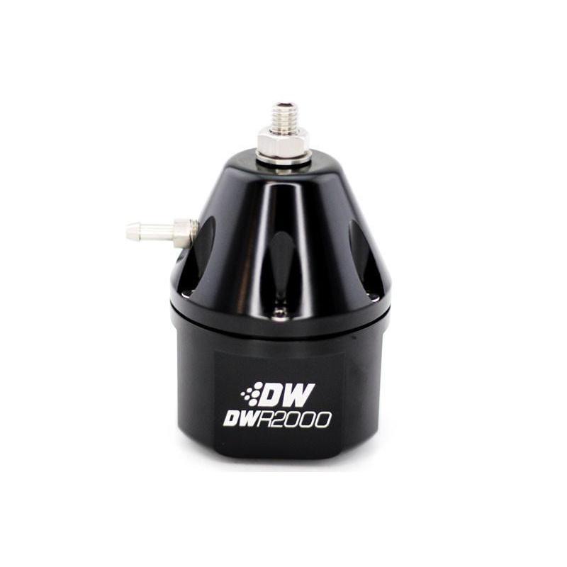 Deatschwerks DWR2000 Adjustable Fuel Pressure Regulator - Black - Universal-dw6-2000-FRB-Fuel Pressure Regulators-DeatschWerks-JDMuscle