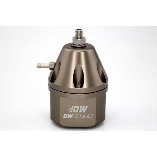 Deatschwerks DWR2000 Adjustable Fuel Pressure Regulator - Titanium - Universal-dw6-2000-FRT-Fuel Pressure Regulators-DeatschWerks-JDMuscle