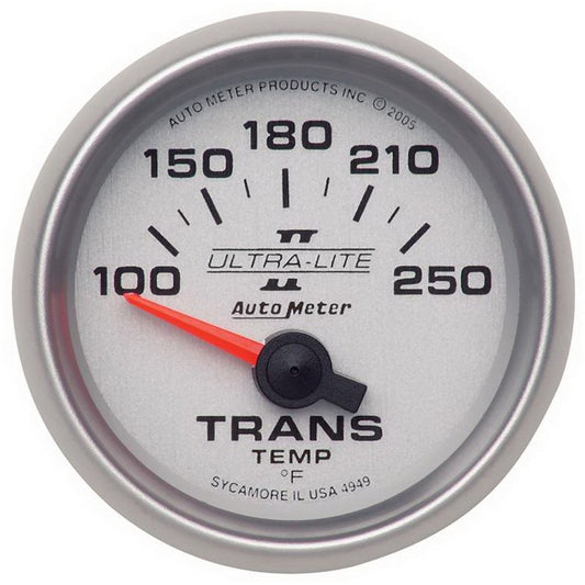 Autometer Ultra-Lite II 52mm 100-250 Deg F Short Sweep Electric Transmission Temperature Gauge Universal | 4945