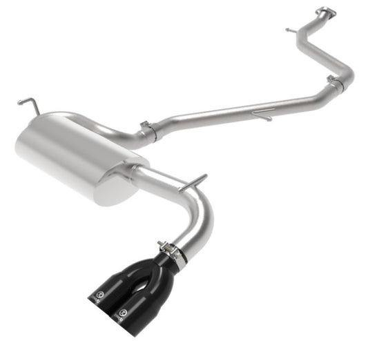 aFe Takeda 2.5in 304 Stainless Steel Cat-Back Exhaust w/ Black Tip Toyota C-HR 2.0L 2018-21 / GR Supra 2020+ | 49-36044-B