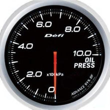 Defi Advance BF 60mm White Oil Pressure Gauge | kPa - Universal | DF10201