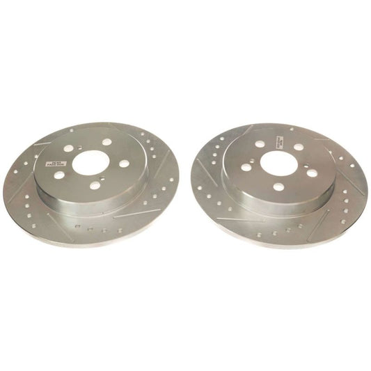 Power Stop Rear Evolution Drilled & Slotted Rotors Pair Toyota Corolla 2019-21 | JBR1779XPR