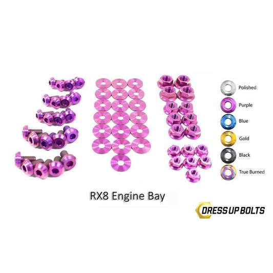 Dress Up Bolts Mazda RX-8 FE (2003-2012) Titanium Engine Bay Kit-MAZ-007-Ti-PRP-Dress Up Bolts-Dress Up Bolts-Purple-JDMuscle