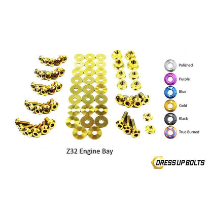 Dress Up Bolts Nissan 300ZX (1990-1999) Titanium Engine Bay Kit-NIS-015-Ti-GLD-Dress Up Bolts-Dress Up Bolts-Gold-JDMuscle