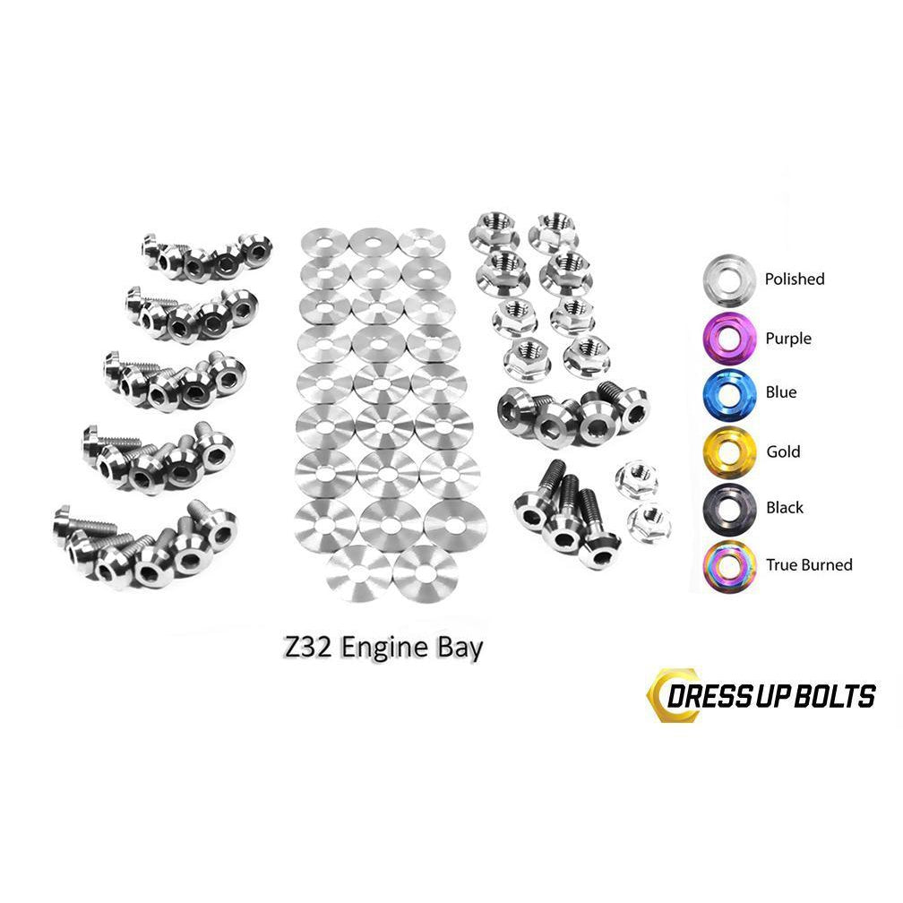 Dress Up Bolts Nissan 300ZX (1990-1999) Titanium Engine Bay Kit-NIS-015-Ti-POL-Dress Up Bolts-Dress Up Bolts-Polished-JDMuscle