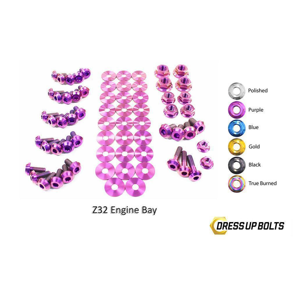 Dress Up Bolts Nissan 300ZX (1990-1999) Titanium Engine Bay Kit-NIS-015-Ti-PRP-Dress Up Bolts-Dress Up Bolts-Purple-JDMuscle