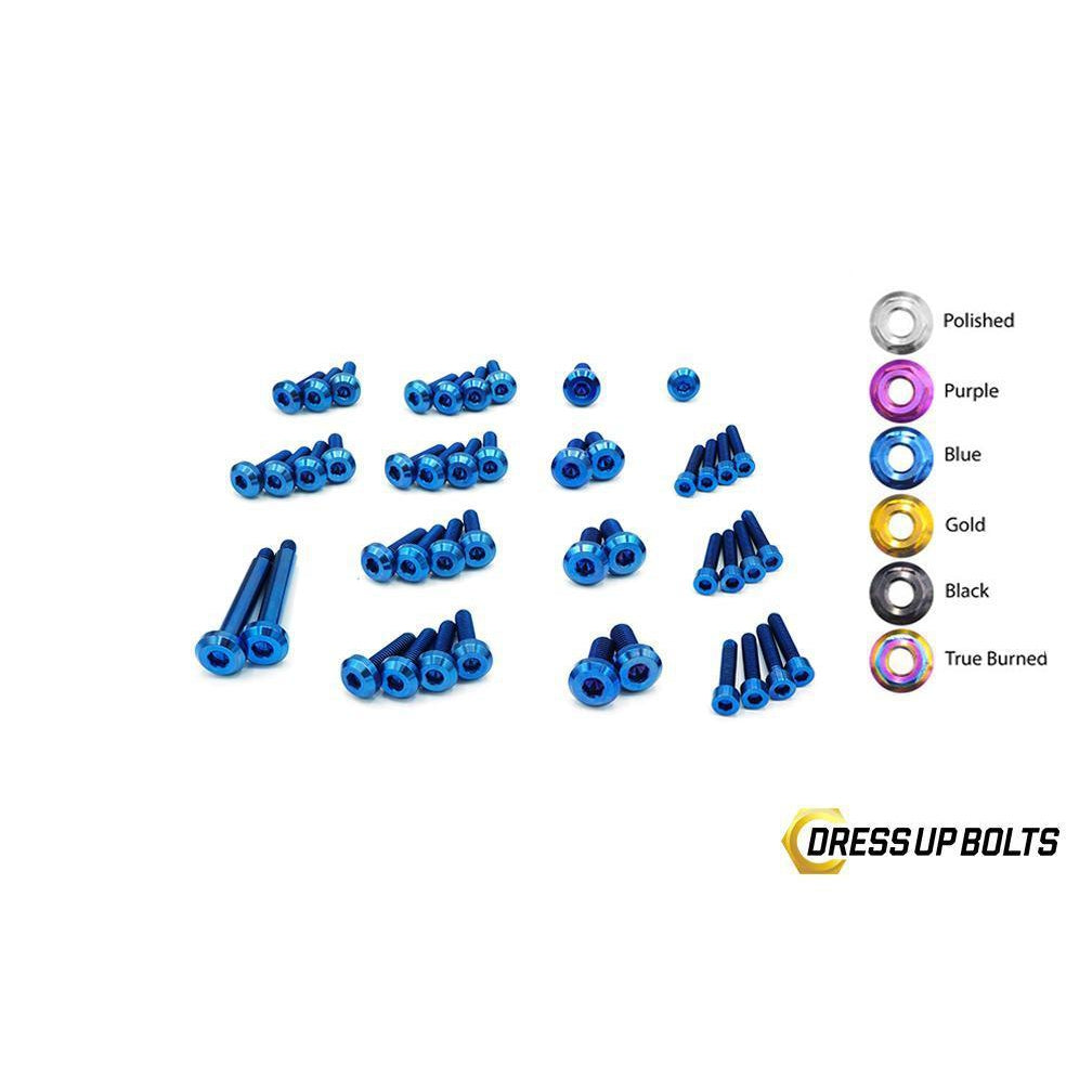 Dress Up Bolts Nissan RB25 Titanium Engine Kit without Coil Pack Cover-NIS-053-Ti-BLU-Dress Up Bolts-Dress Up Bolts-Blue-JDMuscle