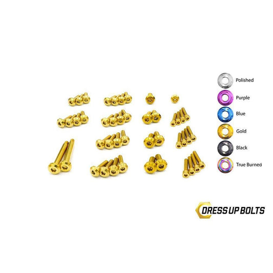 Dress Up Bolts Nissan RB25 Titanium Engine Kit without Coil Pack Cover-NIS-053-Ti-GLD-Dress Up Bolts-Dress Up Bolts-Gold-JDMuscle