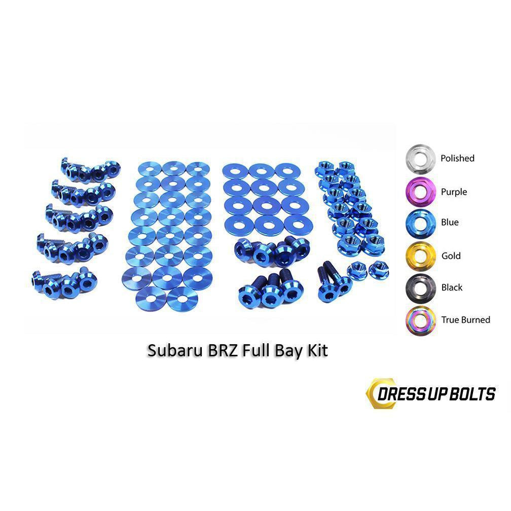 Dress Up Bolts Subaru BRZ (2013-2019) Titanium Full Engine Bay Kit-SUB-007-Ti-BLU-Dress Up Bolts-Dress Up Bolts-Blue-JDMuscle