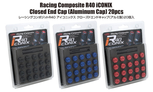 Project Kics 14X1.50 R40 Iconix Aluminum Caps Red 20 Pieces | CIA4R