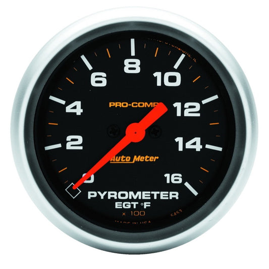 Autometer Pro Comp Full Sweep Electronic 1600F Pyrometer Gauge Universal | 5444