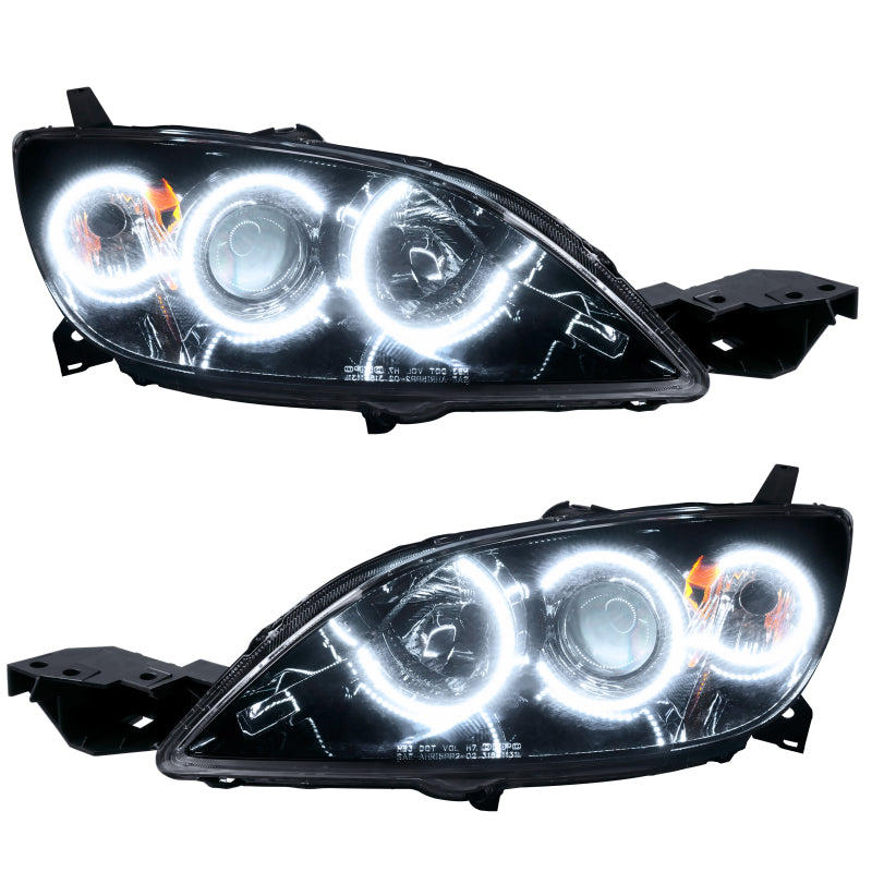 Oracle Pre-Assembled Halo Headlights Hatchback / Halogen Style SMD White Mazda 3 2004-2009 | orl7086-001