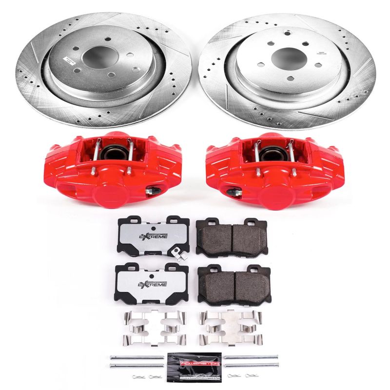 Power Stop Rear Z26 Street Brake Kit w / Calipers Infiniti FX50 2009-2013 / M35h 2013 / M37 2011-2013 / M56 2011-2013 / Q50 2014-2020 / Q60 2017-2020 / Q70 2014-2019 / Q70L 15-2019 / QX70 2014 | KC5861-26