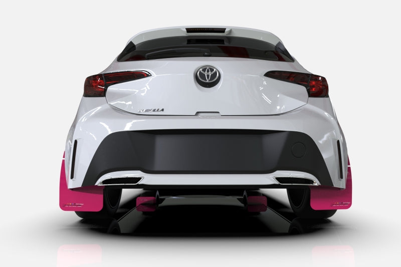 Rally Armor 11-14 Subaru STI & WRX Sedan Pink Mud Flap BCE Logo | MF19-BCE22-PK-BLK