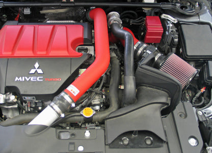 K&N Performance Short Ram Intake System Wrinkle-Red Mitsubishi Evolution X 2008-2015 | 69-6546TWR