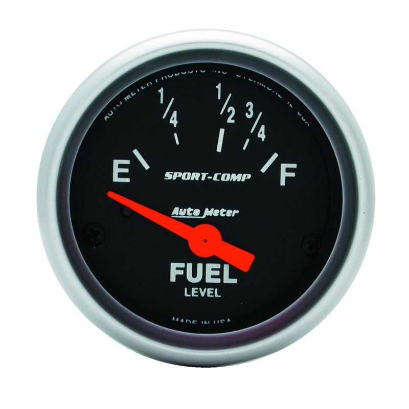 Autometer Sport Comp 52mm 16-158 Ohms Electronic Fuel Level Gauge Universal | 3318