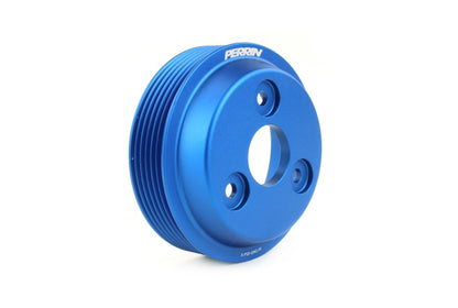 Perrin 22-24 Subaru WRX / 19-22 Forester / 20-22 Legacy / 21-22 Crosstrek Lightweight Water Pump Pulley Blue | PSP-ENG-112BL