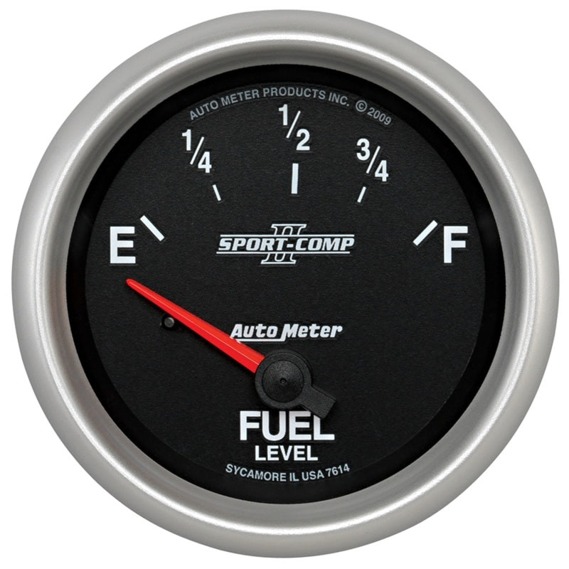 Autometer Sport-Comp II 2-5/8in Short Sweep Electronic 0-90ohms Fuel Level Gauge Universal | 7614