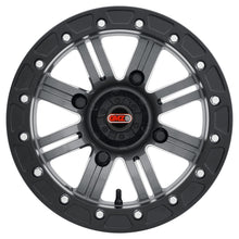 GMZ GZ801 LiteLoc 14x7 4+3/+10mm Offset 4x156 131.3mm CB Gloss Titanium w/Matte Black Ring Wheel
