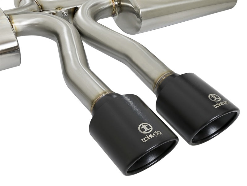 aFe Takeda 3in 304 SS Cat-Back Exhaust System w/ Black Tips Honda Civic Si 2017+| 49-36621-B