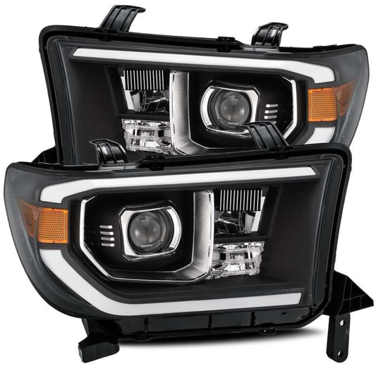 AlphaRex PRO-Series Projector Headlights Plank Style Black w/Activation Light Toyota Tundra 2007-2013 / Sequoia 2008-2017 | 880715