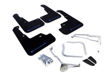 Rally Armor 15-21 WRX/STI UR Mudflaps Black Urethane Hyper Blue Logo | MF32-UR-BLK/LBL