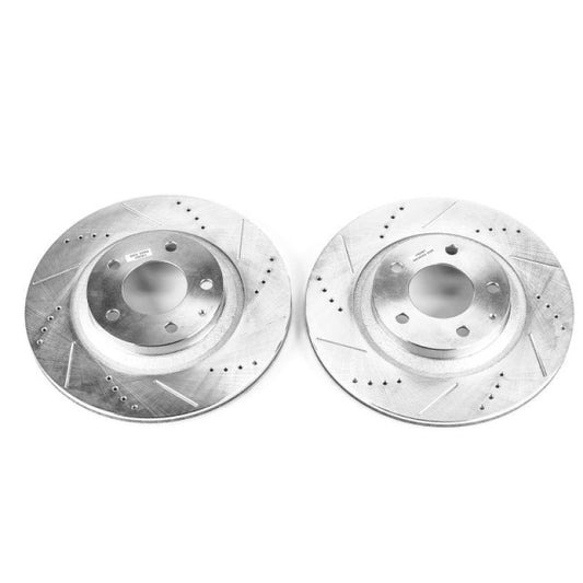 Power Stop Rear Evolution Drilled & Slotted Rotors Pair Mazda RX-8 2004-2011 | JBR997XPR