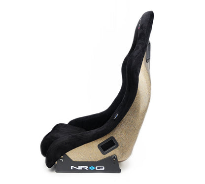 NRG FRP Bucket Seat ULTRA Edition - Medium | Black Alcantara/Gold Glitter Back
