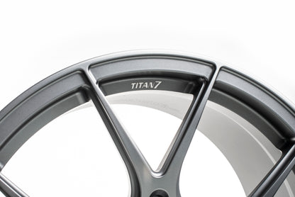 Titan 7 T-CS5 19x9.5 5x114.3 +35 Offset / 64.15 CB Satin Titanium Wheel