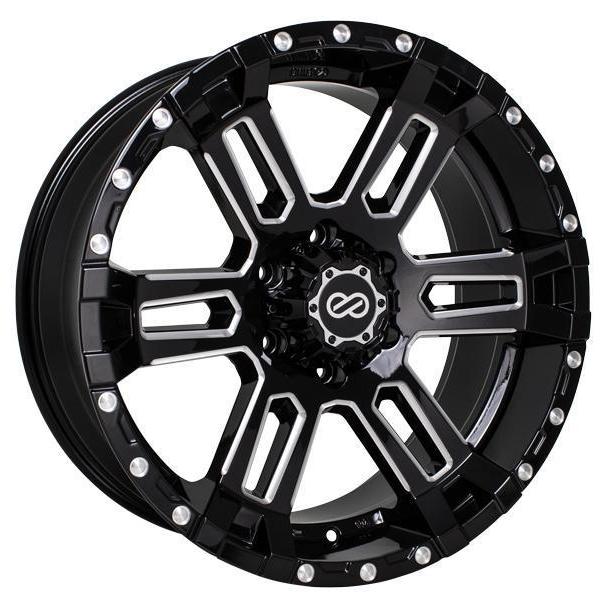 Enkei COMMANDER 17x8 +20mm 5x127 71.6 - Black Machined (519-780-7320BKM)-enk519-780-7320BKM-519-780-7320BKM-Wheels-Enkei-17x8-+20mm-5x127-JDMuscle