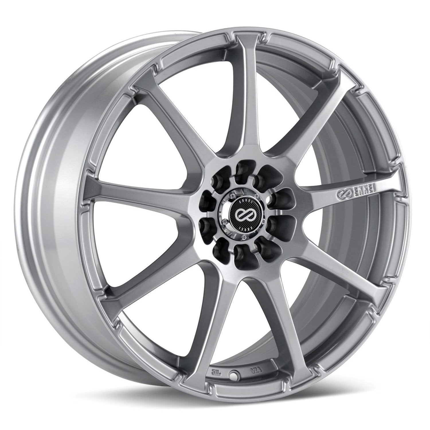 Enkei EDR9 17x8 +45mm 5x112/114.3 72.6 - Silver Paint (441-780-2645SP)-enk441-780-2645SP-441-780-2645SP-Wheels-Enkei-17x8-+45mm-5x112/114.3-JDMuscle