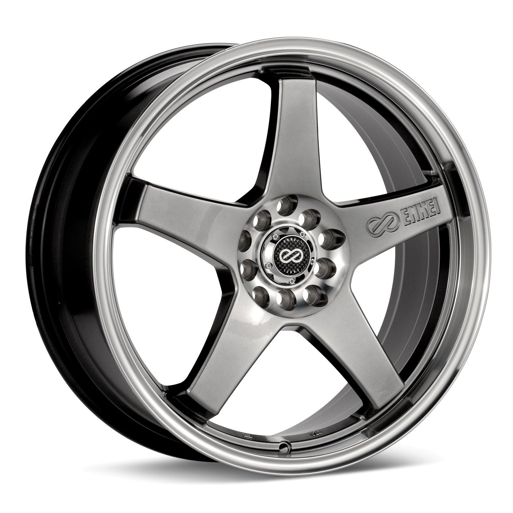 Enkei EV5 17x7 +38mm 4x100/114.3 72.6 - Hyper Black (446-770-0138HB)-enk446-770-0138HB-446-770-0138HB-Wheels-Enkei-17x7-+38mm-4x100/114.3-JDMuscle