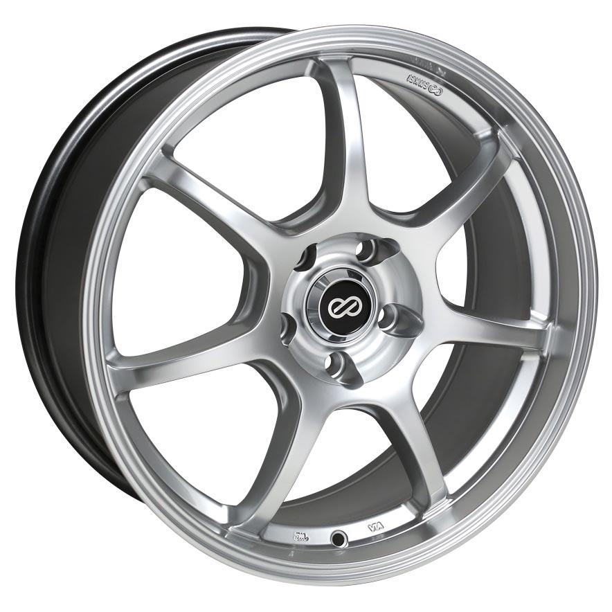 Enkei GT7 18x8 +45mm 5x100 72.6 - Hyper Silver (488-880-8045HS)-enk488-880-8045HS-488-880-8045HS-Wheels-Enkei-18x8-+45mm-5x100-JDMuscle