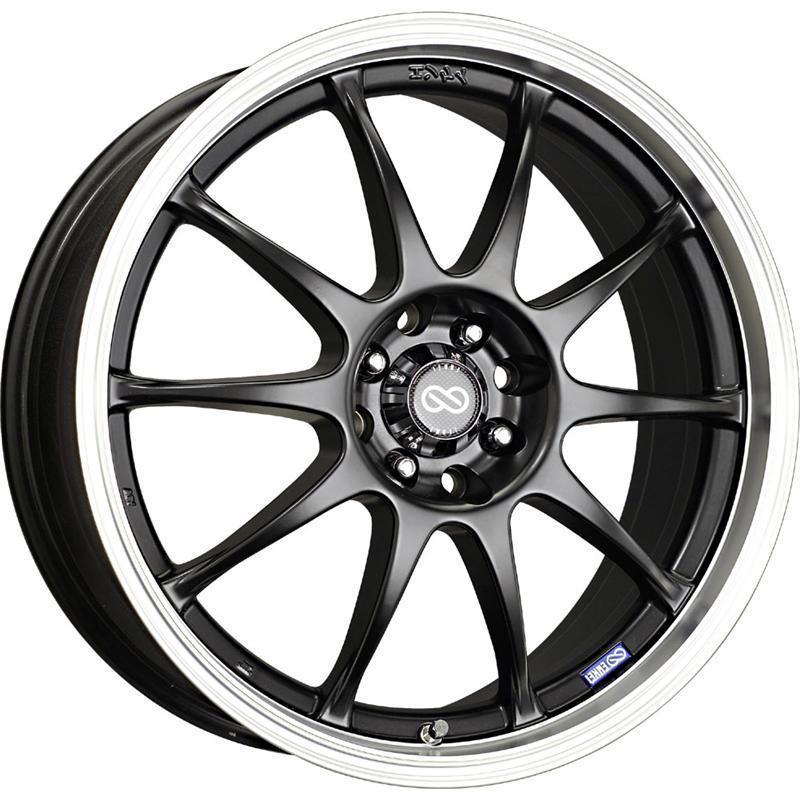 Enkei J10 16x7 +42mm 4X100/108 72.6 - Black Paint (409-670-11BK)-enk409-670-11BK-409-670-11BK-Wheels-Enkei-16x7-+42mm-4X100/108-JDMuscle