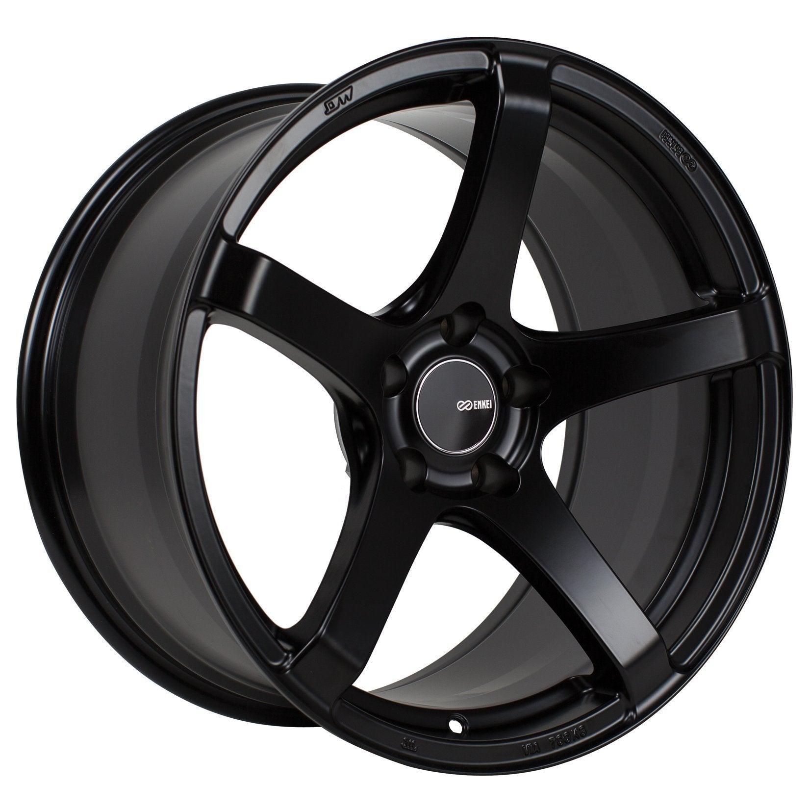 Enkei KOJIN 17x8 +45mm 5x112 72.6 - Black Paint (476-780-4445BK)-enk476-780-4445BK-476-780-4445BK-Wheels-Enkei-17x8-+45mm-5x112-JDMuscle