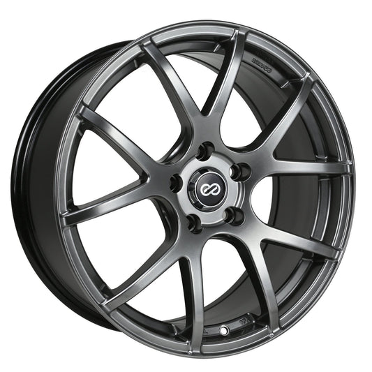 Enkei M52 18x8 +50mm 5x114.3 72.6 - Hyper Black (480-880-6550HB)-enk480-880-6550HB-480-880-6550HB-Wheels-Enkei-18x8-+50mm-5x114.3-JDMuscle