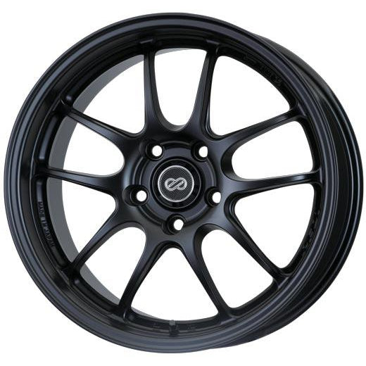 Enkei PF01 18x10.5 +38mm 5x114.3 75 - Black Paint (460-8105-6638BK)-enk460-8105-6638BK-460-8105-6638BK-Wheels-Enkei-18x10.5-+38mm-5x114.3-JDMuscle