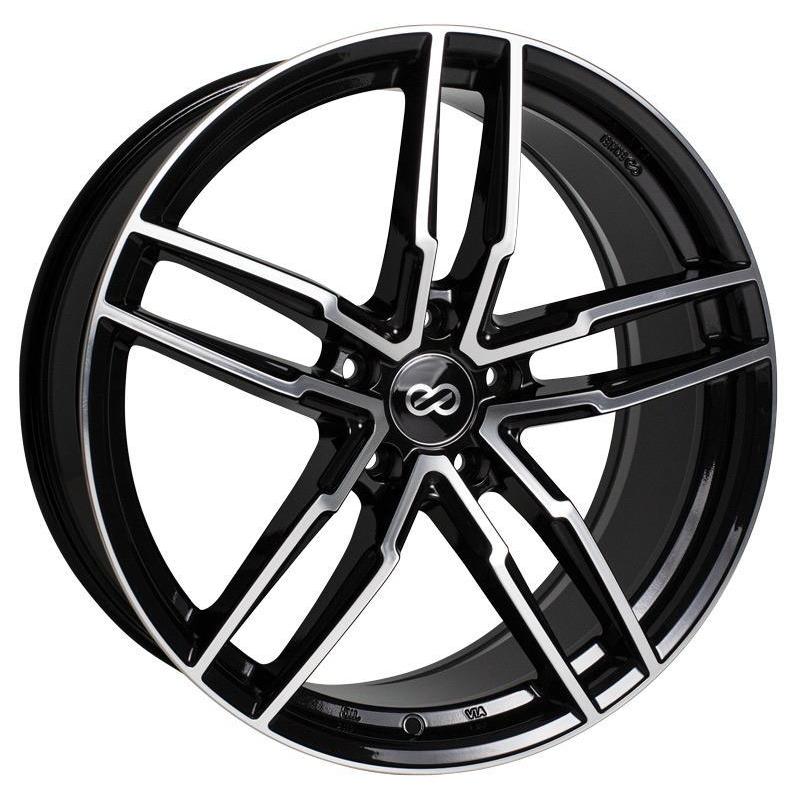 Enkei SS05 17x7.5 +45mm 5x100 72.6 - Black Mach (511-775-8045BKM)-enk511-775-8045BKM-511-775-8045BKM-Wheels-Enkei-17x7.5-+45mm-5x100-JDMuscle