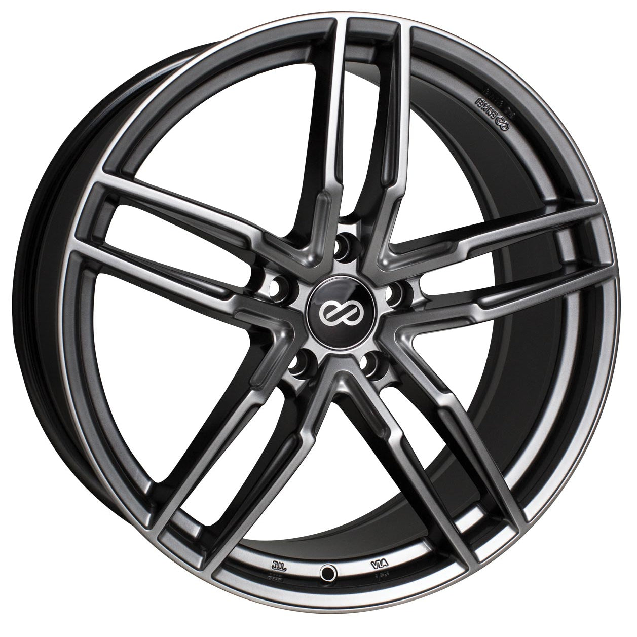 Enkei SS05 20x8.5 +40mm 5x120 72.6 - Hyper Gray (511-285-1240GR)-enk511-285-1240GR-511-285-1240GR-Wheels-Enkei-20x8.5-+40mm-5x120-JDMuscle