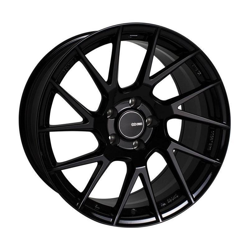 Enkei TM7 17x8 +45mm 5x114.3 72.6 - Black Paint (507-780-6545BK)-enk507-780-6545BK-507-780-6545BK-Wheels-Enkei-17x8-+45mm-5x114.3-JDMuscle