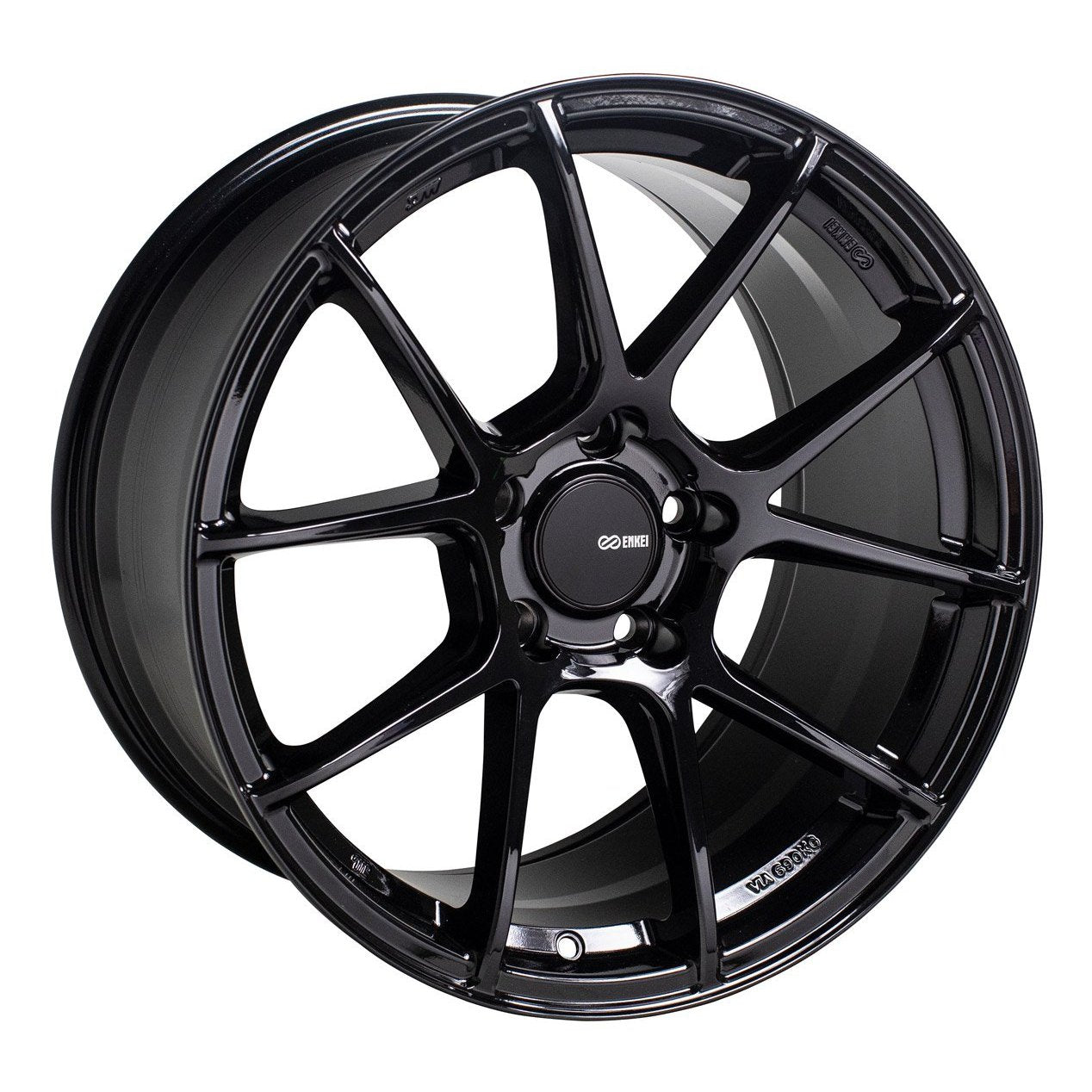 Enkei TS-V 17x8 +45mm 5x100 72.6 - Gloss Black (522-780-8045BK)-enk522-780-8045BK-522-780-8045BK-Wheels-Enkei-17x8-+45mm-5x100-JDMuscle