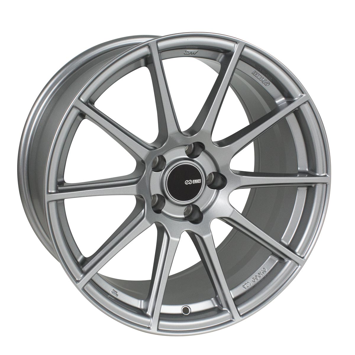 Enkei TS10 18x10.5 +25mm 5x114.3 72.6 - Storm Gray (499-8105-6525GR)-enk499-8105-6525GR-499-8105-6525GR-Wheels-Enkei-18x10.5-+25mm-5x114.3-JDMuscle