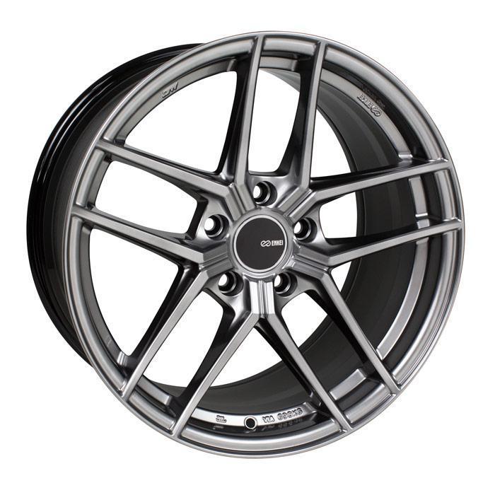 Enkei TY5 18x8 +45mm 5x112 72.6 - Hyper Silver (498-880-4445HS)-enk498-880-4445HS-498-880-4445HS-Wheels-Enkei-18x8-+45mm-5x112-JDMuscle