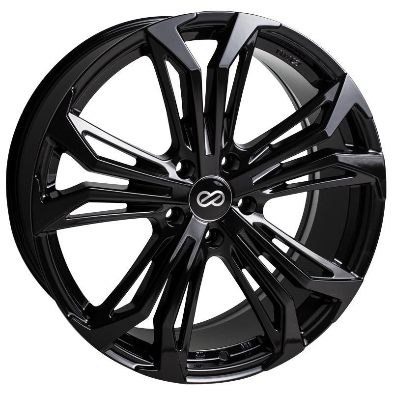 Enkei VORTEX5 17x7.5 +40mm 5x114.3 72.6 - Black Paint (510-775-6540BK)-enk510-775-6540BK-510-775-6540BK-Wheels-Enkei-17x7.5-+40mm-5x114.3-JDMuscle