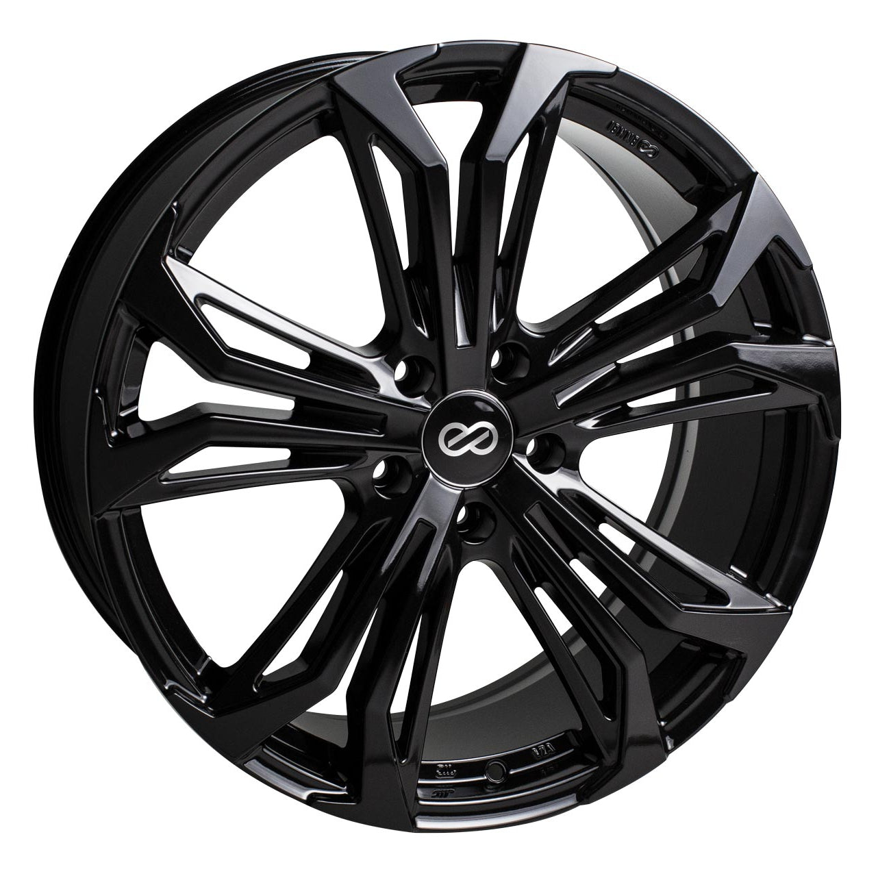 Enkei VORTEX5 18x8 +40mm 5x110 72.6 - Black Paint (510-880-5140BK)-enk510-880-5140BK-510-880-5140BK-Wheels-Enkei-18x8-+40mm-5x110-JDMuscle