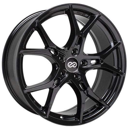 Enkei VULCAN 17x7.5 +38mm 5x114.3 72.6 - Gloss Black (517-775-6538BK)-enk517-775-6538BK-517-775-6538BK-Wheels-Enkei-17x7.5-+38mm-5x114.3-JDMuscle